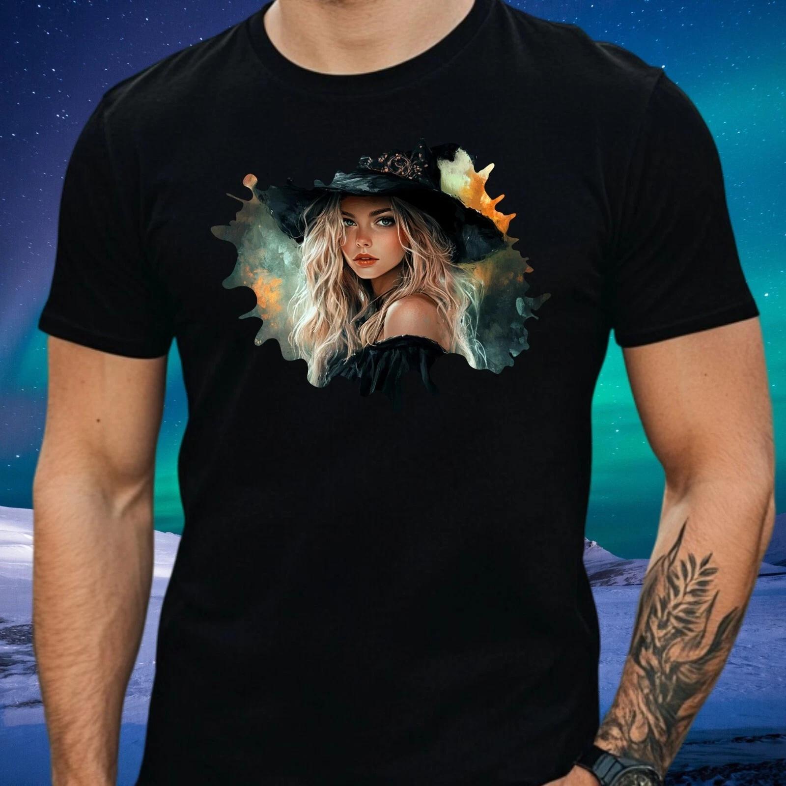 T-Shirt Herren Hexe Motiv Baumwolle Größe S bis 5XL S