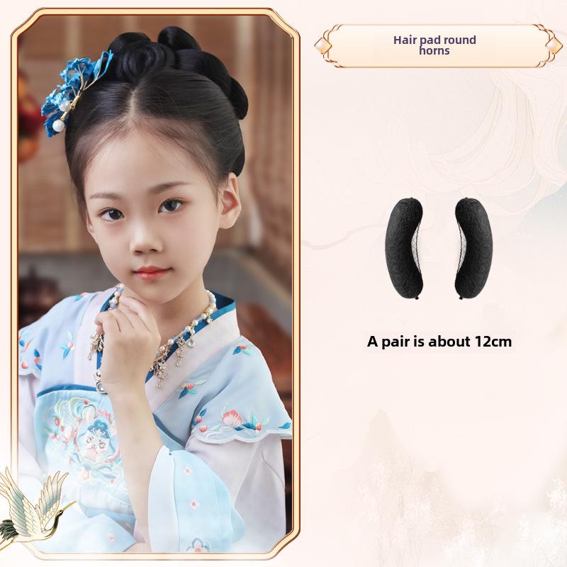 

Детский головной убор в виде парика-пучка ханьфу - аксессуары для волос в старинном стиле для девочек