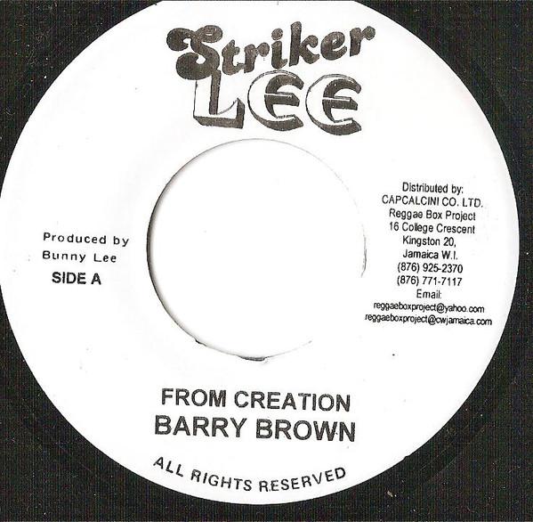 

7inch Record BARRY BROWN From Creation NONE Striker Lee Jamaica Reggae Ska Dub Used