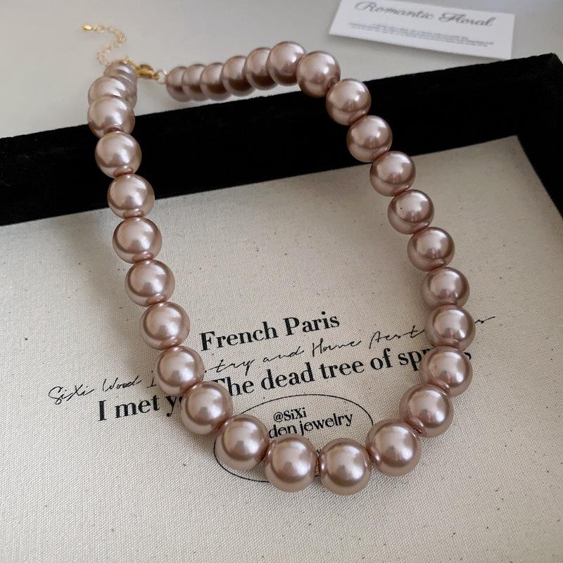 French pearl necklace simple commuter versatile collarbone chain design sense creative necklace women
