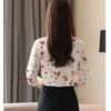 Spring and Autumn Women's Solid Color POLO Collar Loose Fit Button Panel Long Sleeve Bottom Shirt Fashion Elegant Casual Tops
