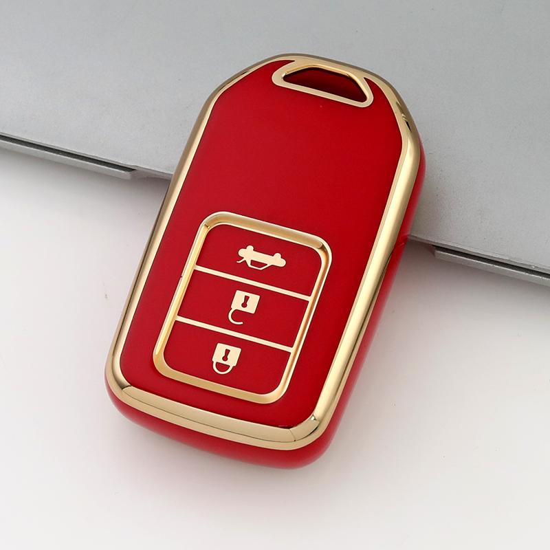 3 Buttons Tpu Shell Holder Keychain Car Key Case Cover For Honda Brv Br-V Hrv Hr-V Shuttle Gp8 Fit Lucky Vezel City Civic Jazz