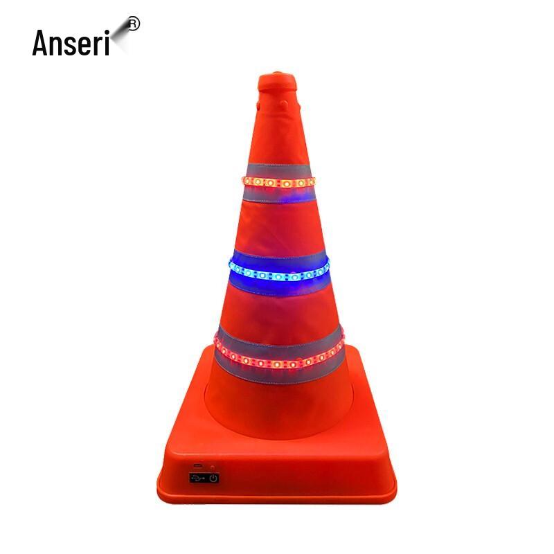 Ansell LED Flashing Collapsible Traffic Cone