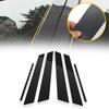 6pcs Door Window Center Middle Column BC Pillar Post Cover Mirror Effect Trim For Honda Civic Sedan 2006-2011