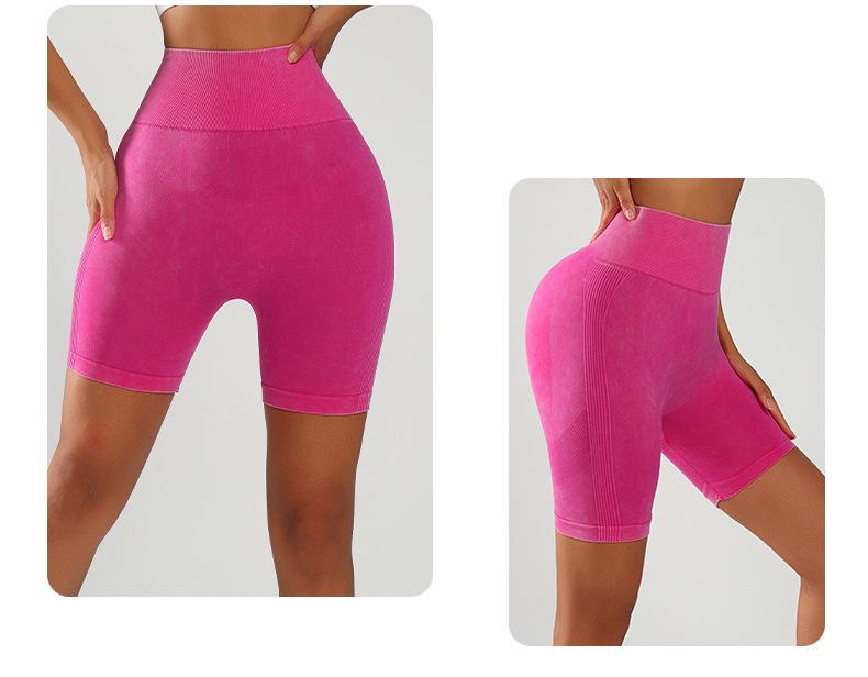 Frosted Seamless Yoga Pants: Women's Quick-Dry Butt-Lifting Sports Shorts & Three-Quarter Pilates Pants