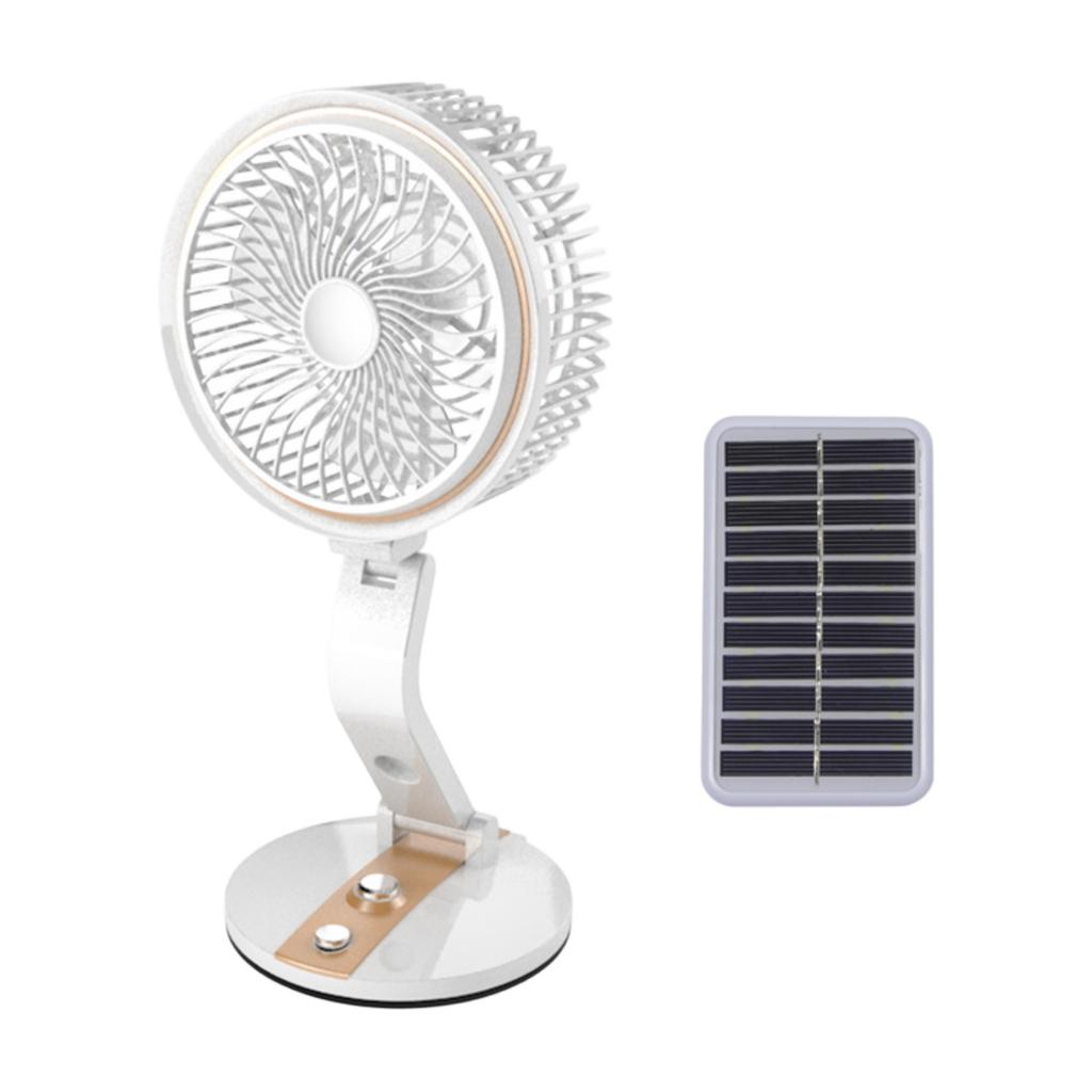 Multifunctional Desk Lamp Folding Student Dormitory Small Electric Fan Solar Fan Outdoor USB Charging Wall Hanging