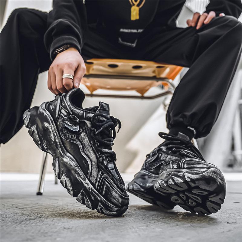 Daddy Shoes Men's 2024 Winter New Casual Platform Men's Sneakers Internet Celebrity Viral Trends Dirty Shoes