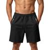 Men Loose Fit Lightweight Shorts Breathable Sweat Absorbing Athletic Training Running Shorts with Drawstring Waistband and Zippered Pockets