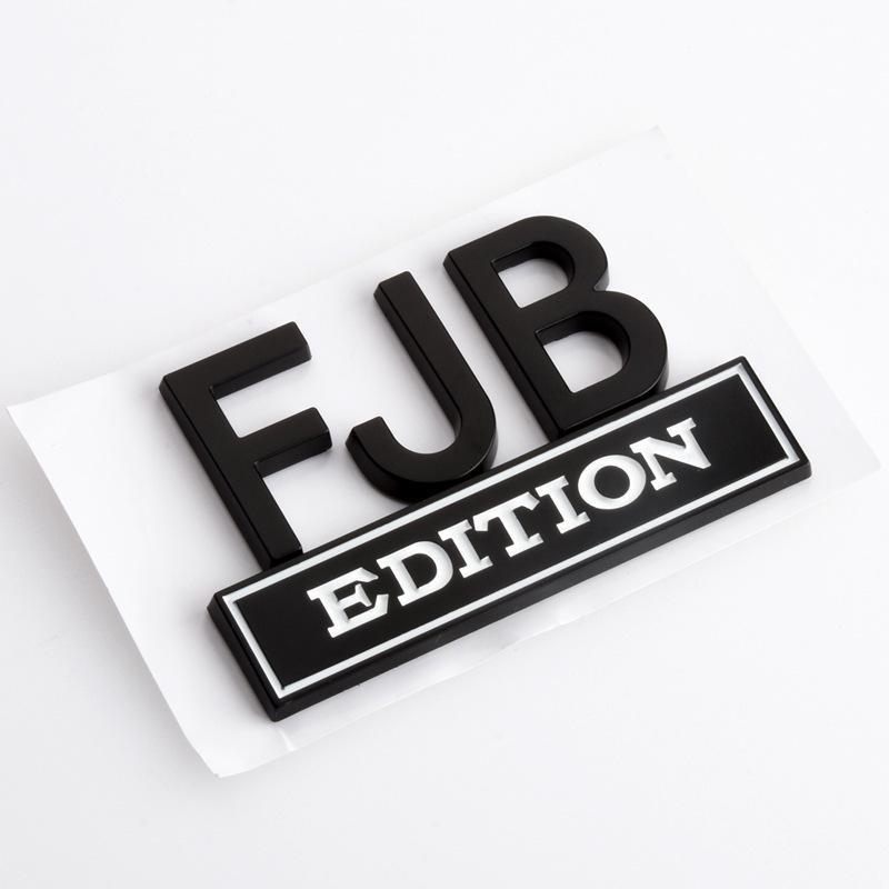 

Автомобильная наклейка 3D металлическая эмблема FJB EDITION, значок, наклейки, автомобильный Стайлинг белый/чёрный