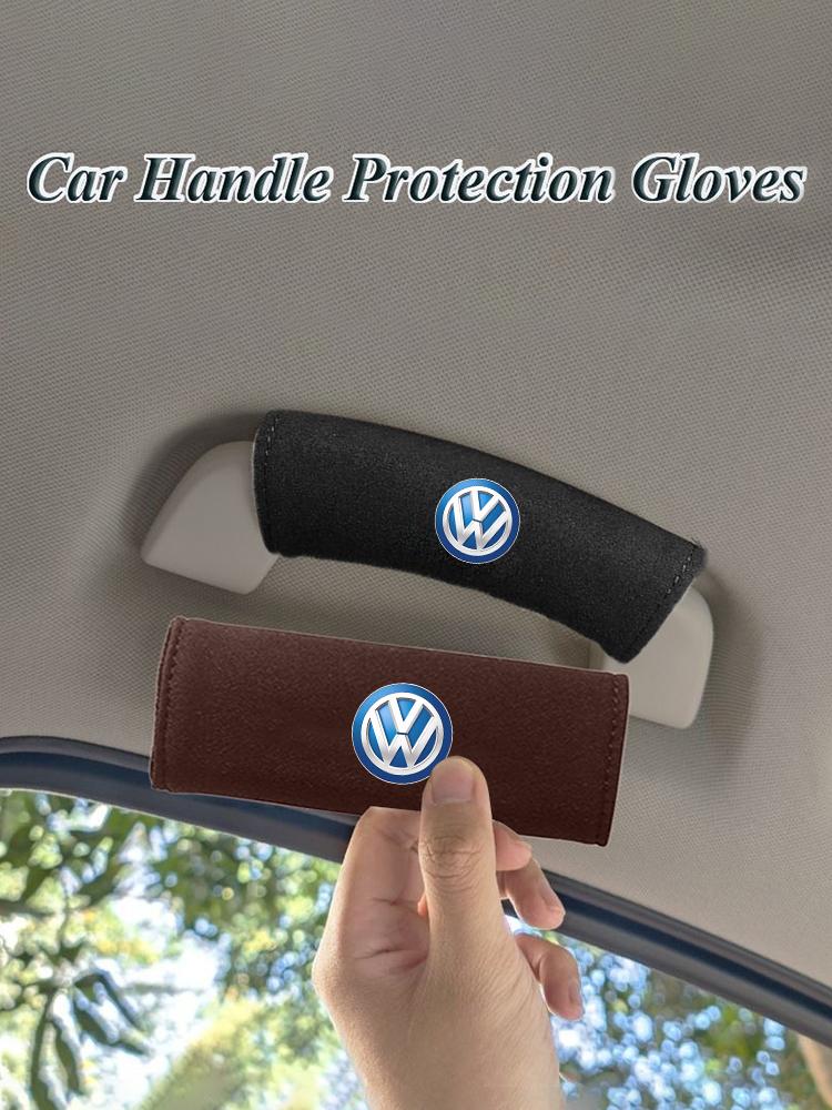 Suede Car Roof Door Pull Handle Protective Cover Soft and Comfortable For Volkswagen VW Scirocco Jetta Beetle Golf Passat PoloSZ1