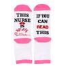1 Pair Nurse Socks Novelty If You Can Read This Offduty Letters Jacquard Designs Comfortable Breathable Cotton Socks