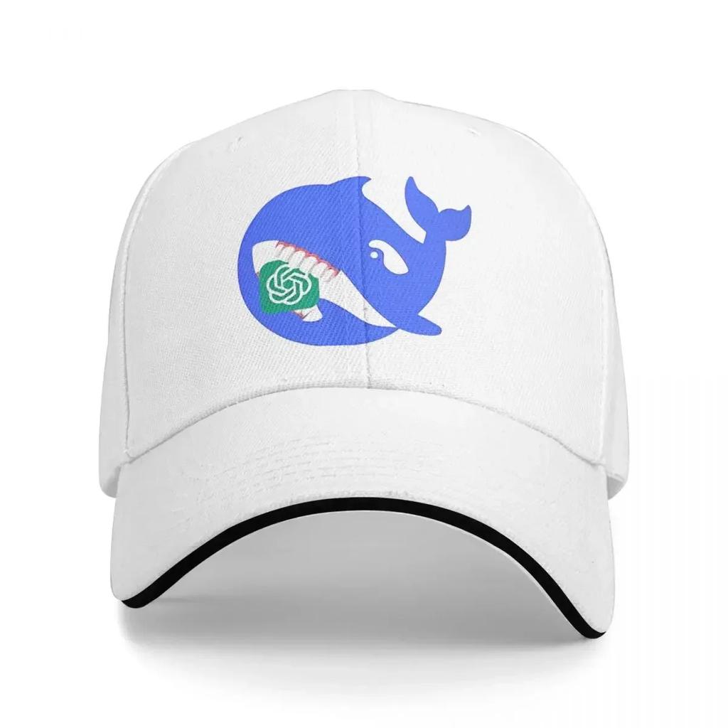 Fashion Logo Deepseek Whale Eating Baseball Cap Running Hippie Breathable Hip Hop Hats Women Unisex Fashion Custom Baseball Caps