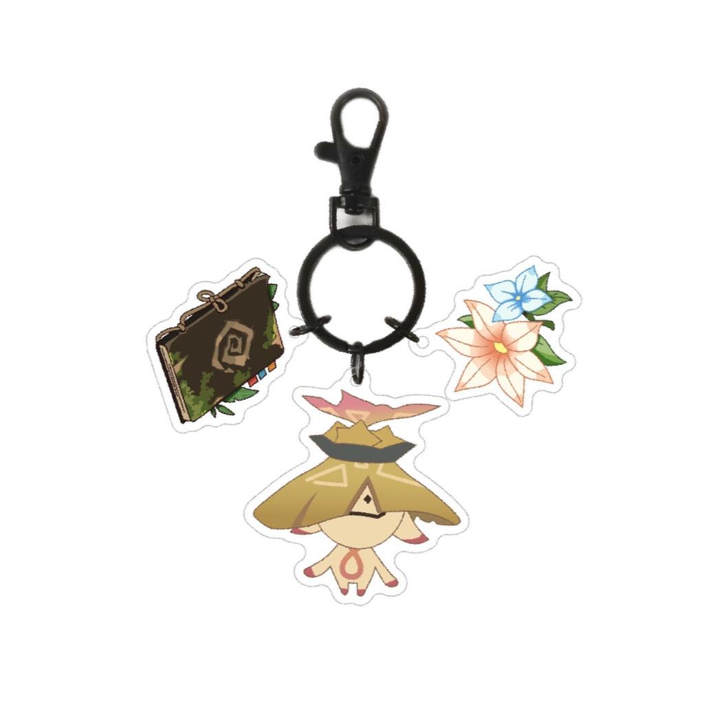 Genshin Impact Aranara Acrylic Keychain Fashionable Double Sided Printing Cartoon Character Keyring Bag Pendant