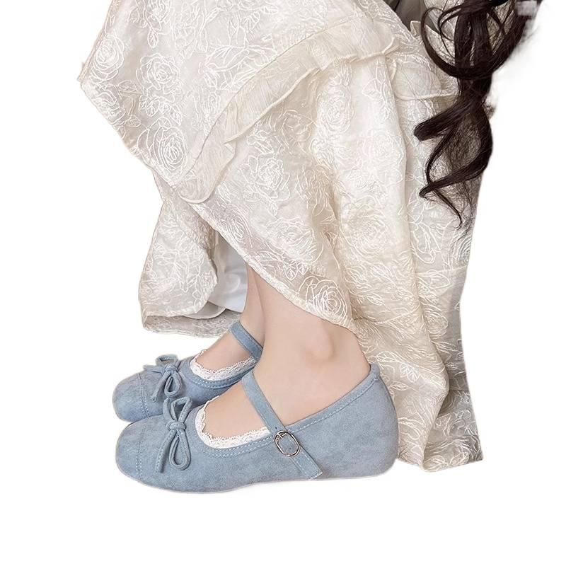 French Inner Height Increase Small Single Shoes Women's 2025 New Spring and Summer Skirt Mary Jane Shoes Gentle Ballet Evening Shoes
