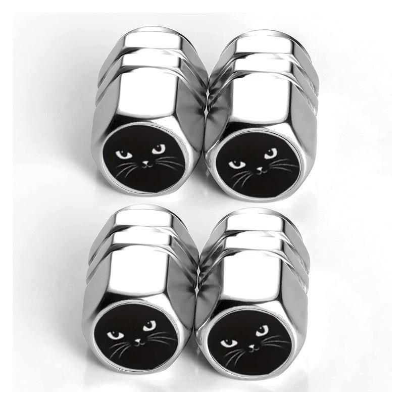 Aluminium Ruitpatroon Driekleurige Bandenventielstamschroefdoppen Universele Wiel Decoratieve Ventielkernhoezen
