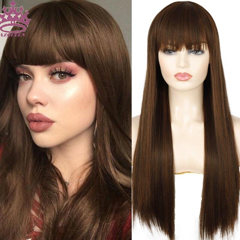 Buy MISS WIG Long Straight Synthetic Wigs Orange Color Women cosplays