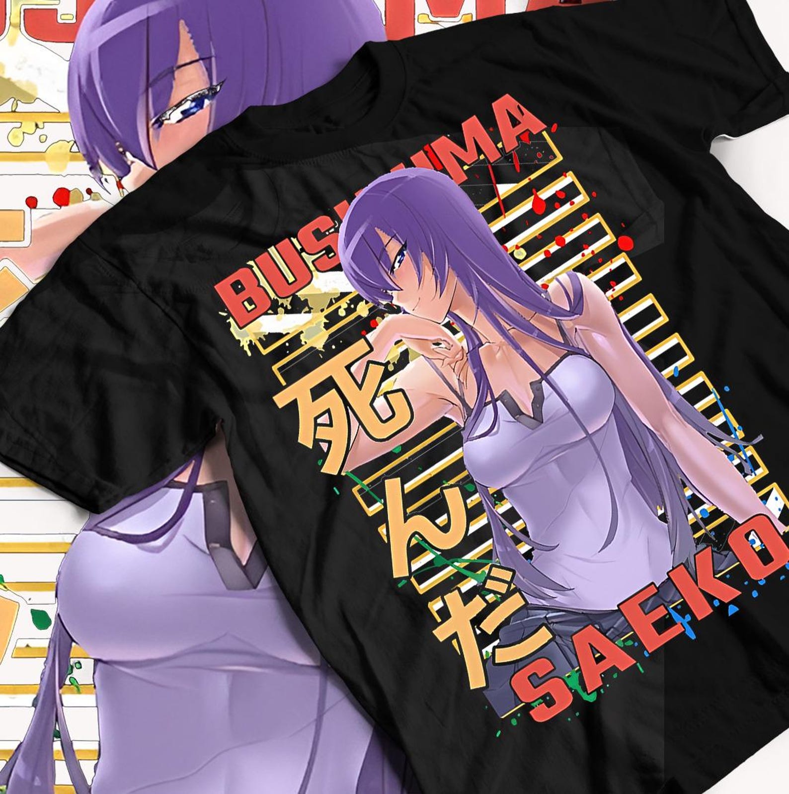 Unisex Highschool of the Dead Saeko Busujima Anime Woman T-Shirt, Manga Shirt L