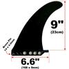 23cm Center Fin 9" Longboard airSUP Air7 Paddleboard SUP 9-inch Hard Plastic Fin saruSURF Fin with Screw (Black)