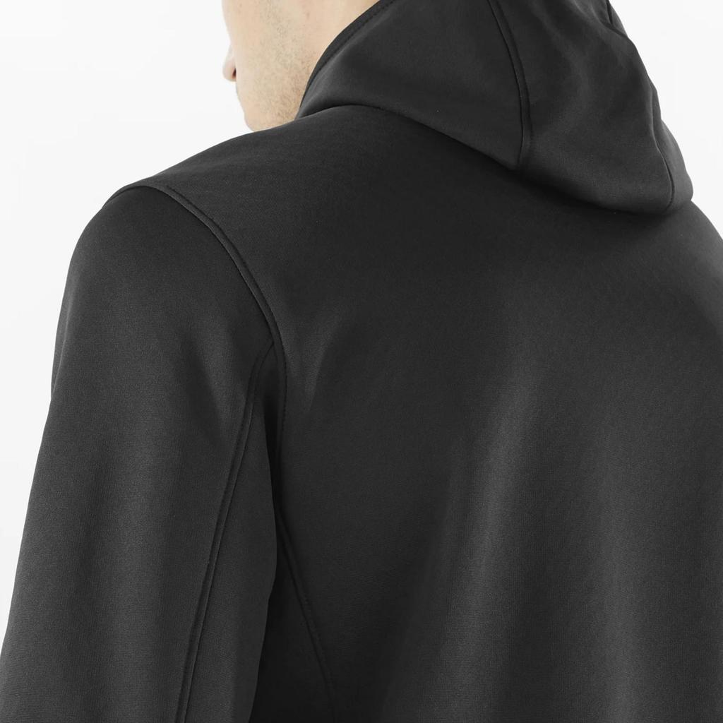 Salomon Essential Midwarm Simple Versatile Fashion Comfortable Hooded Jacket Men Jackets Deep-Black C22933