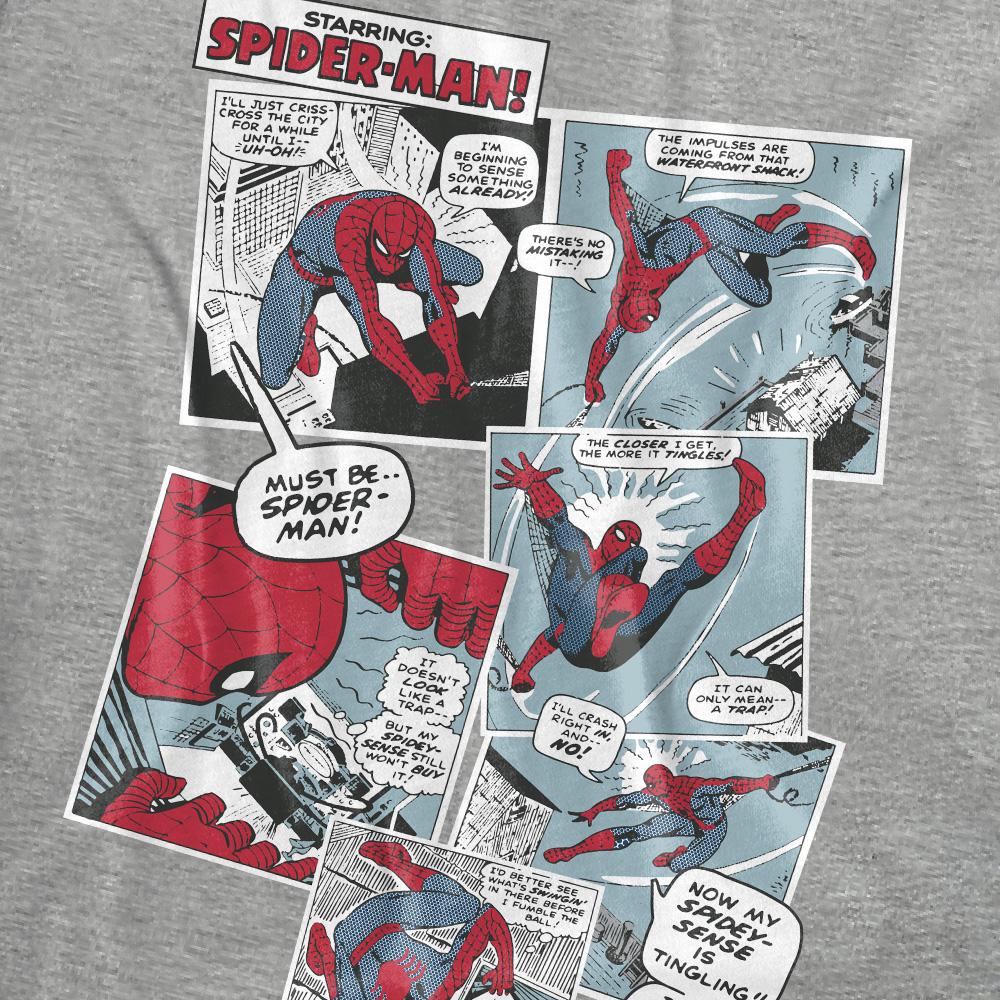 Spider-Man Womens/Ladies Panel Collage Heather T-Shirt
