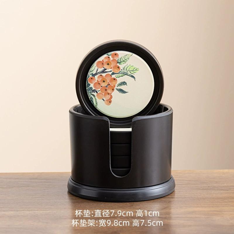 Chinesische Bakelit Wasseraufnahme Teeuntersetzer Hitzebeständige Matten und Rutschfeste Aufbewahrung Kung Fu Teetassenhalter Zubehör