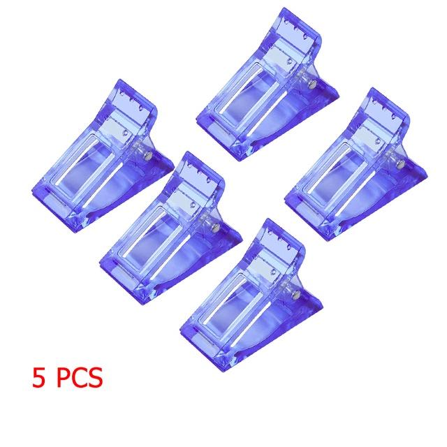 5/10pcs Crystal Nail Clip Acrylic Clamp Finger Extension UV Gel Fixed Professional Tools Plastic Nails Accessories for Manicure