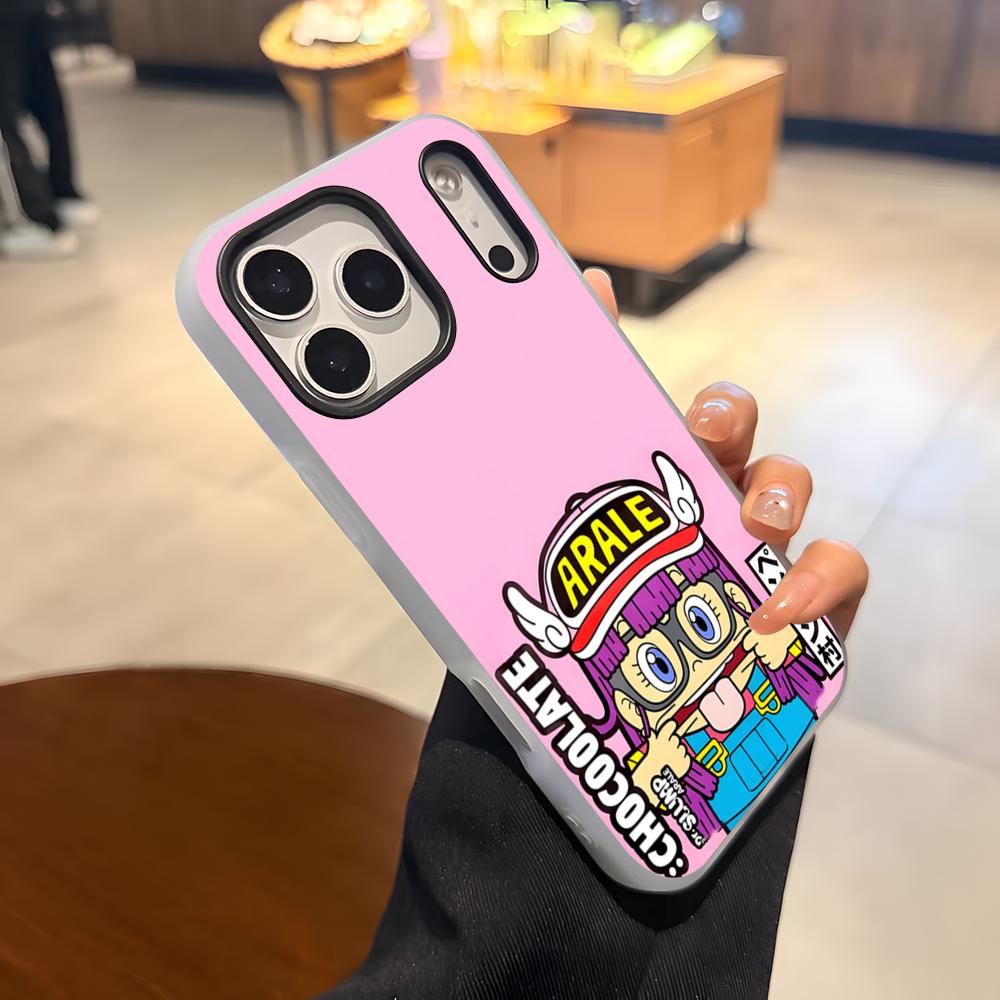 Dr-SlumpS-AraleS Phone Case For IPhone 17 Air 16 E 15 14 Plus 13 12 11 Pro Max Jelly 2 In 1 Protective Case