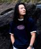 FAKE CAMPER Crack Circle Ringer T-Shirt [Navy]