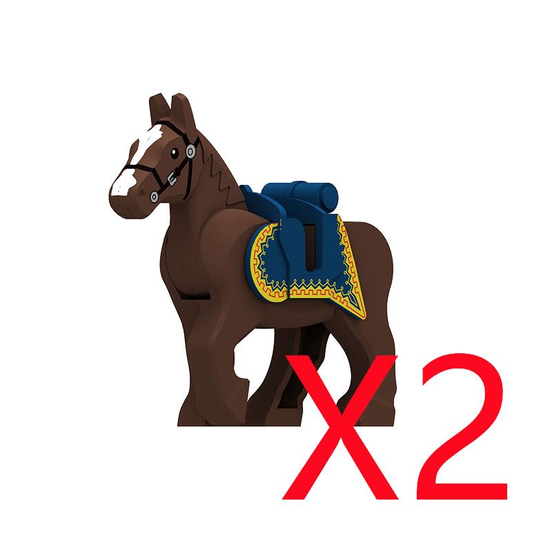 MOC Mediaeval Times Building Blocks Orc Mounts Wolf Flags Army Soldiers Character Accessories Bricks Animal Toys Gifts R064 DIY