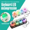 LED Light-Up Keychain Keyboard Clickable Button Fidget Toy for Stress Anxiety Relief Portable Desk Accessory Office Decor Gift Present