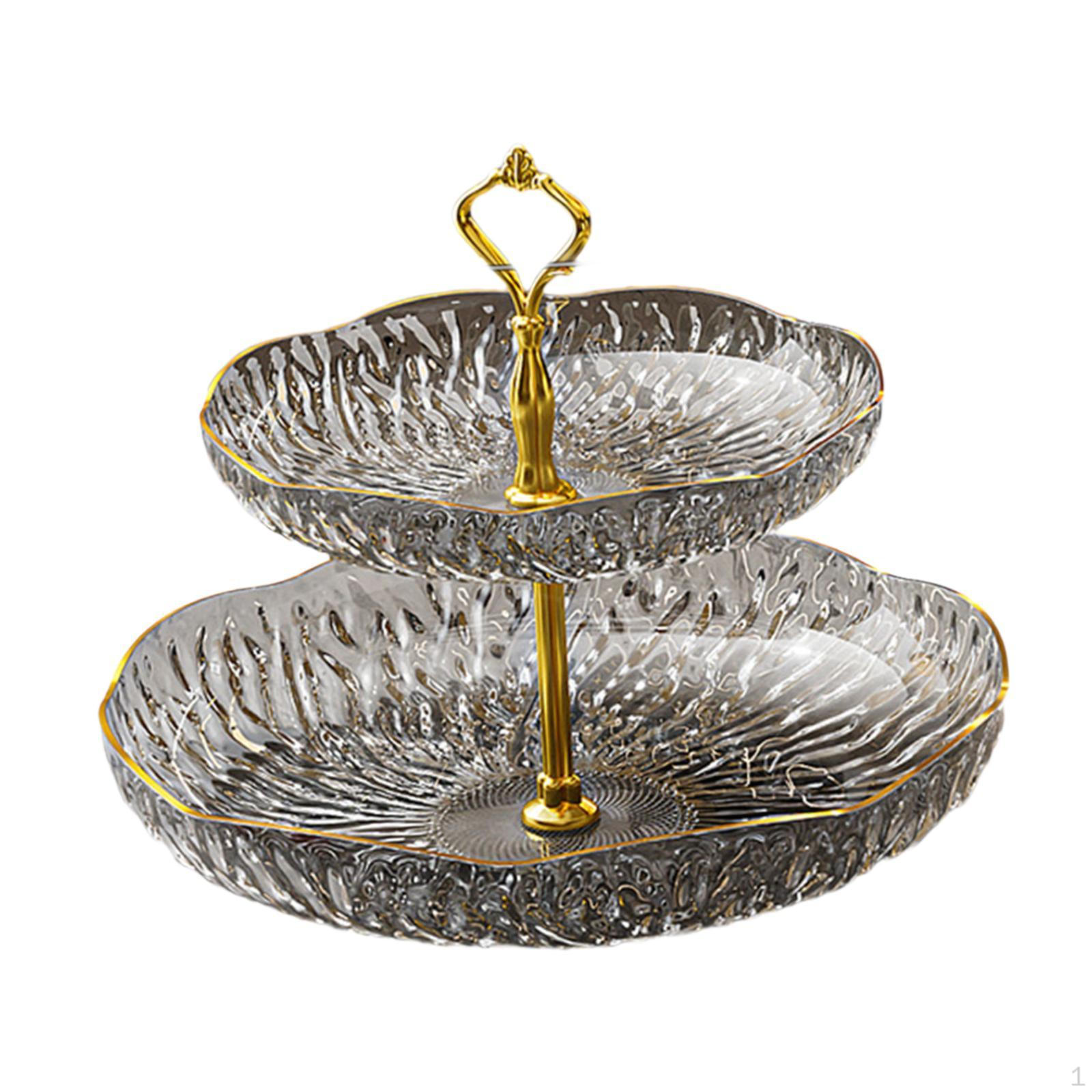 

Фруктовая тарелка подставка для кексов декоративные современные сервировочные тарелки для десертов и тортов для вечеринки 2 Tier серый