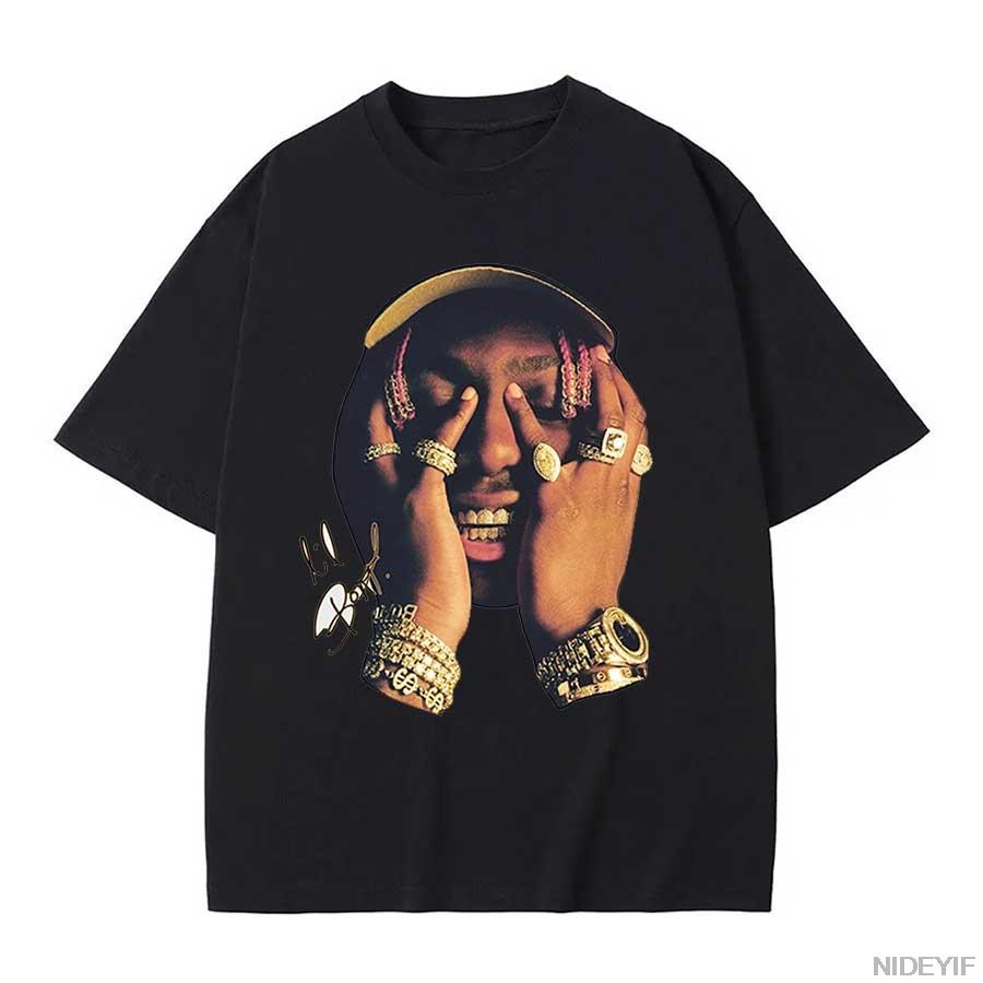 Fashion Heavyweight Hot Selling Lil Yachty Pattern Tshirt Retro Sportswear Hoodie 90s Y2k Pattern Unisex Tshirt K35