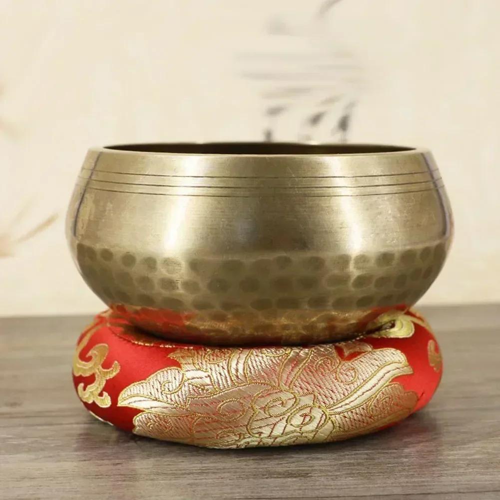 Silk Cushion Pillow Buddha Sound Bowl Pad For Tibetan Singing Bowl In Nepal Bowl Cushion Embroidered Handcrafts Random Color
