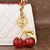 Cherry Keychain Pendant With Zinc Alloy Electroplated Finish For Fashion Accessories