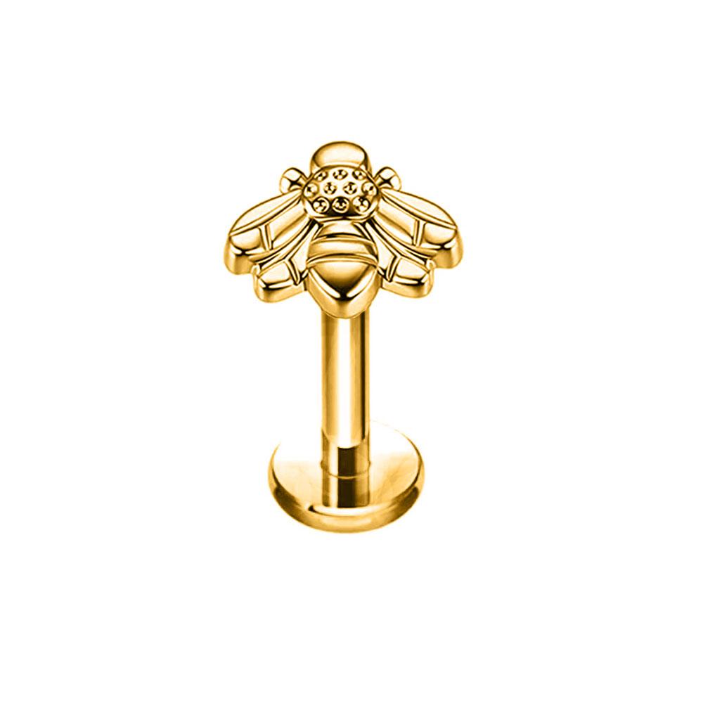 ASTM F136 G23 Titanium 16G Snake Bee Drop Butterfly Internal Thread Labret Piercing Scorpion Flower Cross Daith Conch Earring