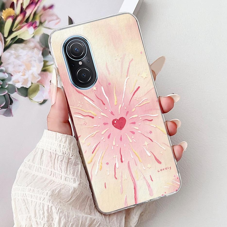For Huawei Nova 9 SE Case Nova9 Pro Luxury Flowers Painted Cover Soft Slim Phone Case For Huawei Nova 9 Pro Nova9 SE Fundas Bags