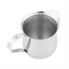 1 Pcs Stainless Steel Small Milk Cup Fashionable Coffee Milk Frother Latte Art Cup Sharp Spout Milkshake Cup Milk Frother Cup