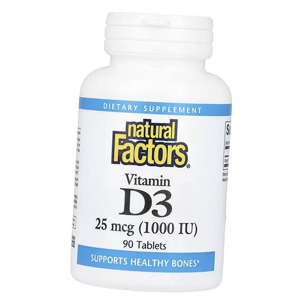 

Vitamin D3, Vitamin D3 1000, Natural Factors 90tab (36406031) 90tab