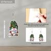 2D Flat Christmas Earrings Green Gnome Earrings for Women Cute Cartoon Christmas Acrylic Dangle Earrings Holiday Party Costume Jewelry Set
