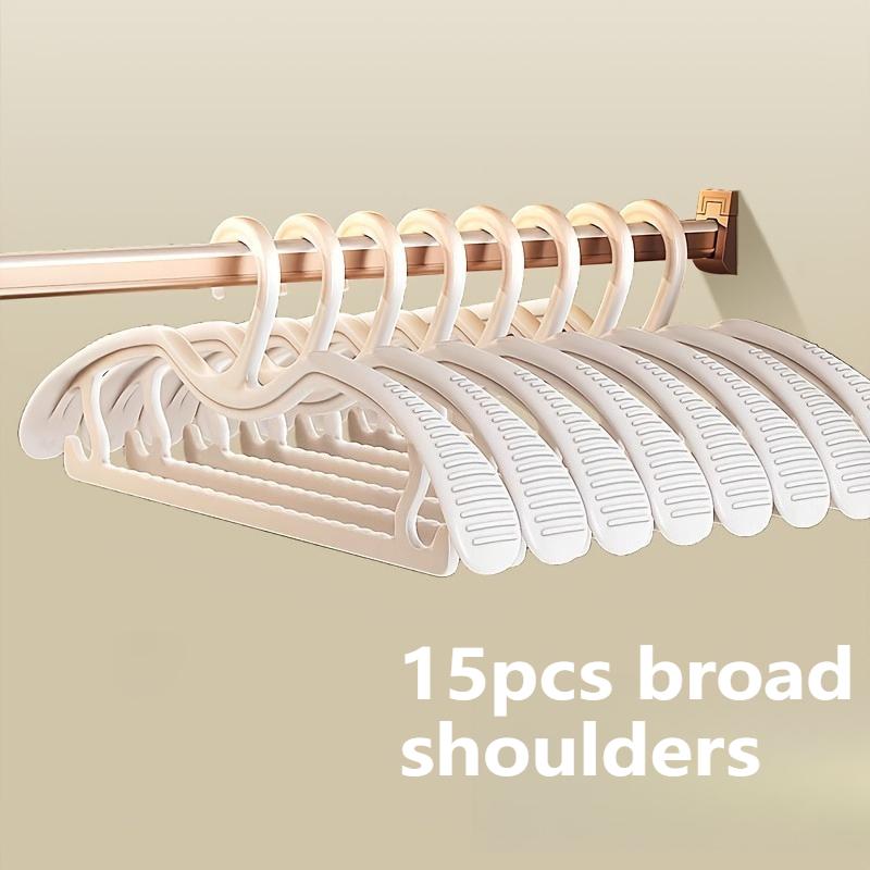 5/15/25/35 Wide Shoulder Plastic Hangers with Anti Slip Markings,perfect for Storing In Family Bedrooms and Saving Storage Space