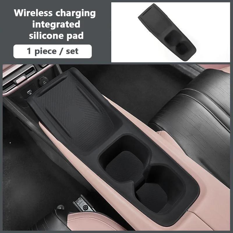 For BYD Seagull Dolphin Surf Mini Atto 1 2024 2025 2026 Wireless Charging Silicone Pad Storage Box Cup Holder Car Accessories