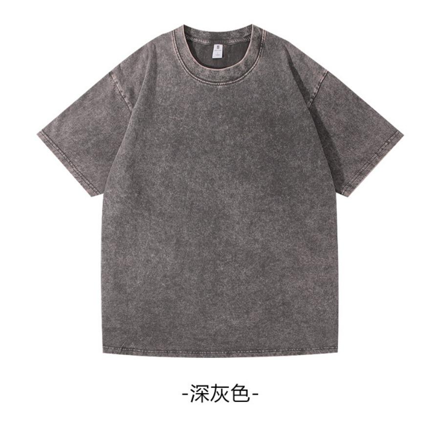 1 stuks Puur Katoen Heren Grote Maat T-shirts Heren Zomer Vintage Kleding Gewassen T-shirts Amerikaanse Casual Korte Mouw Basis Heren Tops