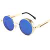 Vintage Steampunk Red Sunglasses Men Round Punk Alloy Metal Retro Sun Glasses Women  Goggles Gothic Style Shades
