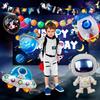 Space Birthday Party Decorations,118pcs Space Birthday Decorations Outer Space Birthday Tableware Set Outer Space Birthday Party Plates Tablecloth