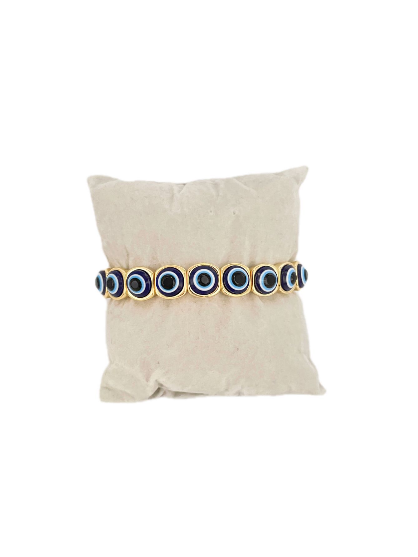 

Ветер Личность Популярный Счастливый Турецкий Глаз Эластичный Браслет Подходит Для Повседневного Ношения королевский синий