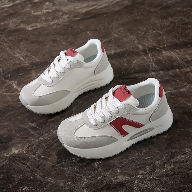 ins Korean version of the new dad shoes girl 2025 spring student running sports thick sole height casual street shot G6810