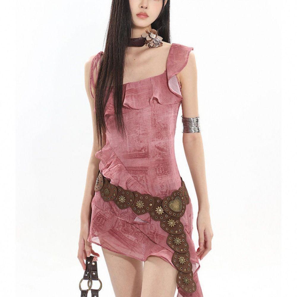 Breite Herzgürtel Metall Cowboy Hüftband Vintage Metallnietengürtel Damen