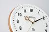 Interform Wall Clock Kempi White Black Wood Sweep Movement CL-3931