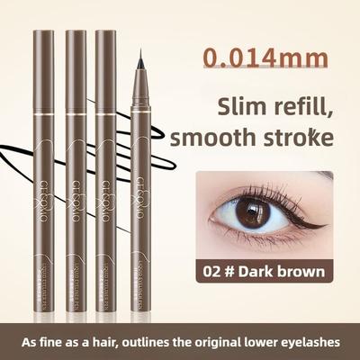 Ultra Thin Liquid Eyeliner Pencil Silky Smooth Durable Waterproof Not Easy To Stain Brown Female Lie Silkworm Down To Eyeliner
