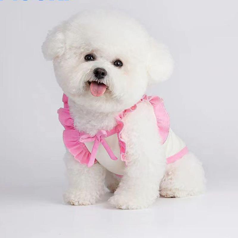 Pet Cat Dog Clothes New Small Dog Schnauzer French Fight Small Dog Spring and Summer Thin Vest
